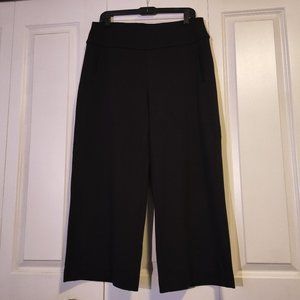 Joe Fresh Black Ponte-Knit Cropped Wide-Leg Pants